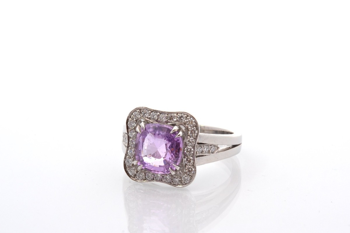 2.21ct Purple Sapphire And Diamond Ring-photo-4