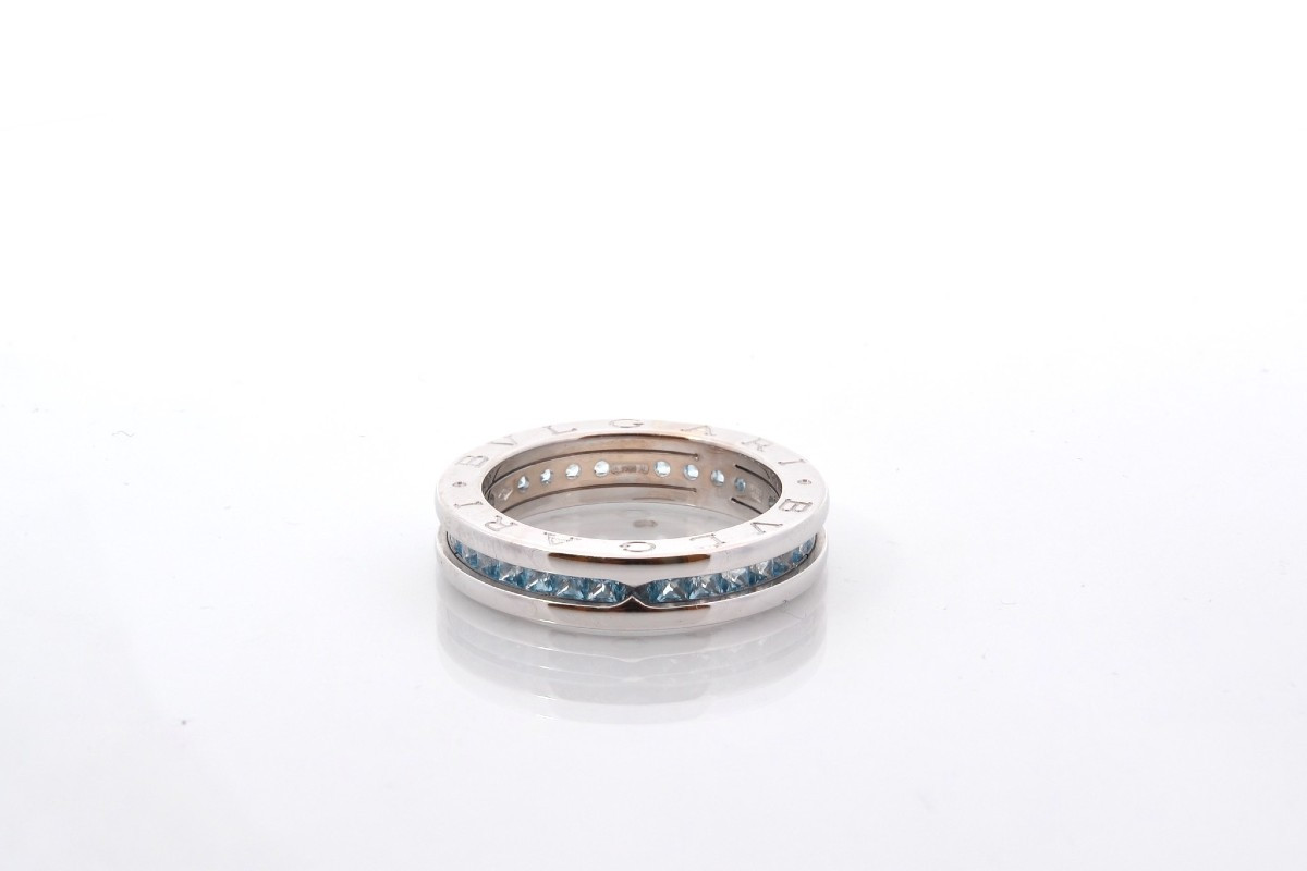 Bague signée Bulgari B.Zero1 topazez blues-photo-2