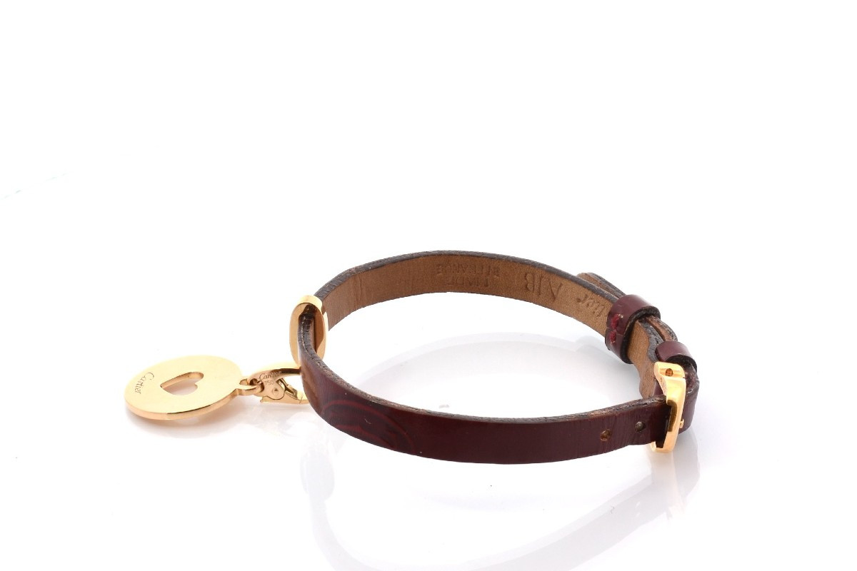 Cartier Bracelet In 18k Gold And Leather-photo-3