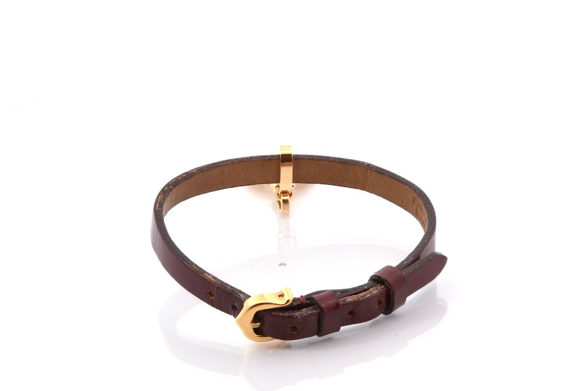 Cartier Bracelet In 18k Gold And Leather-photo-4