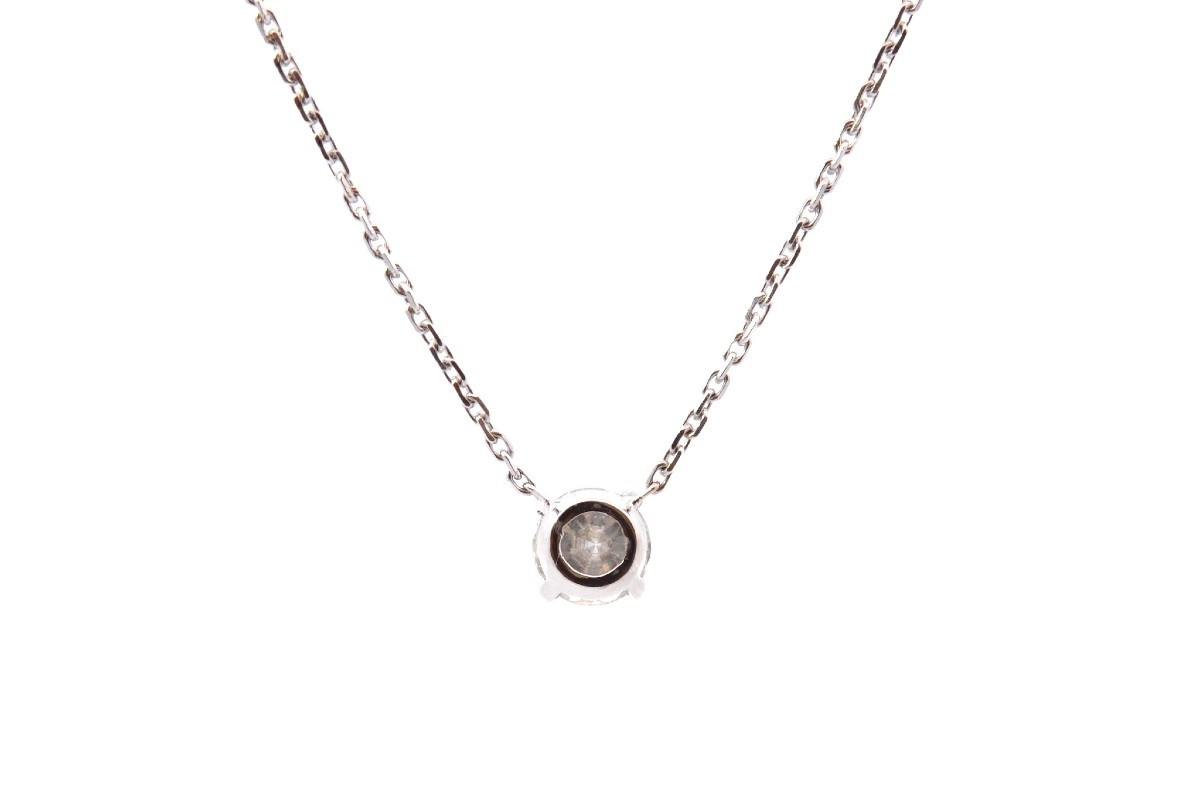 0.77ct J/vs1 Diamond Pendant Necklace-photo-3