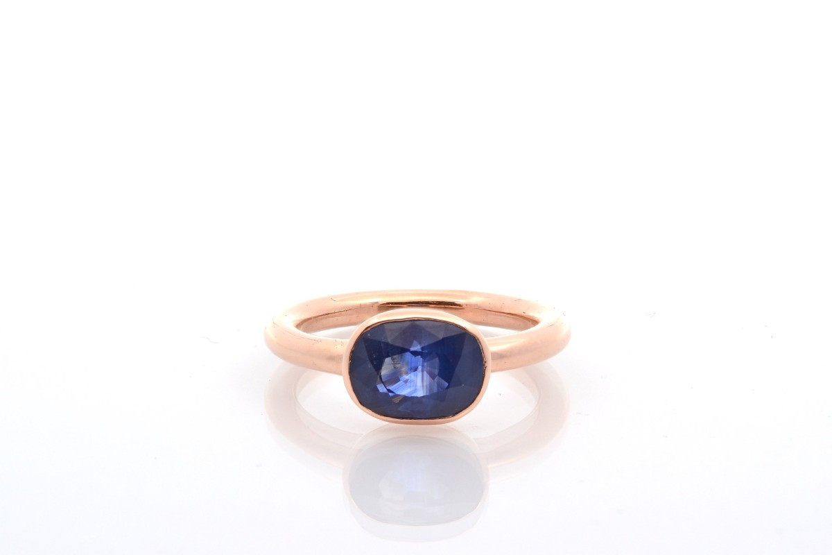 2.92ct Sapphire Ring In 18k Gold-photo-2