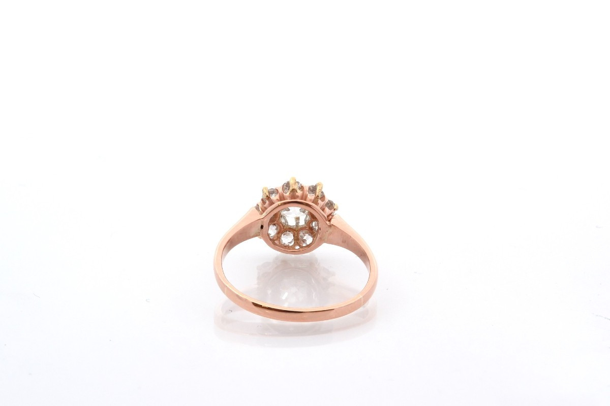 Antique Diamond Ring In 18k Gold-photo-1