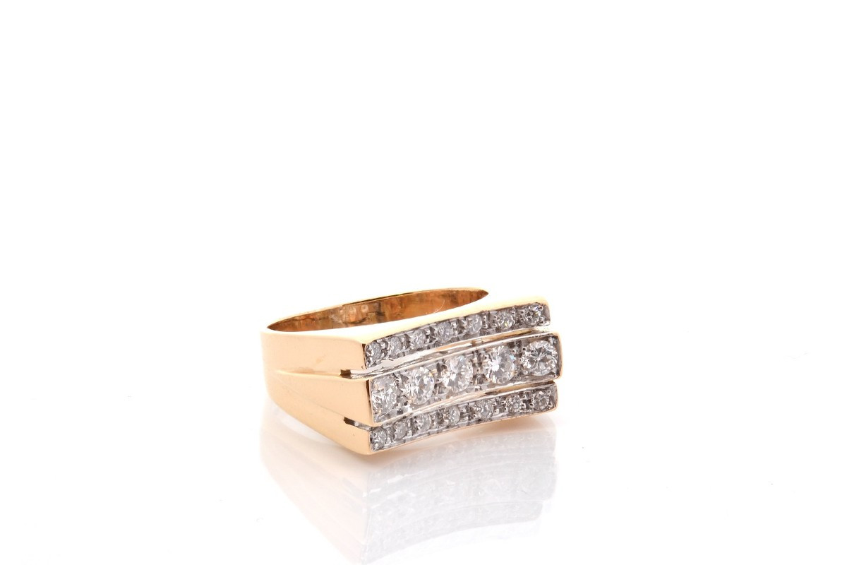 Vintage Diamond Ring In Gold And Platinum-photo-3