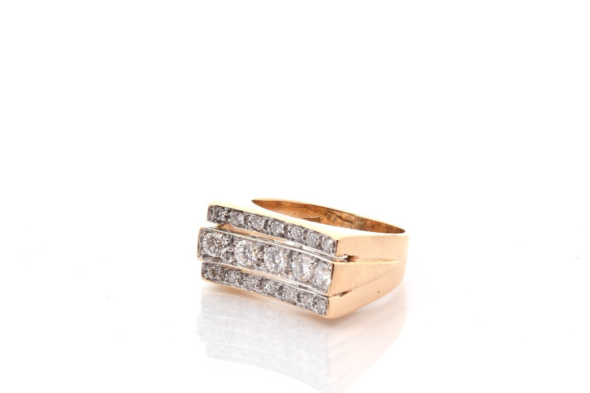 Vintage Diamond Ring In Gold And Platinum-photo-4
