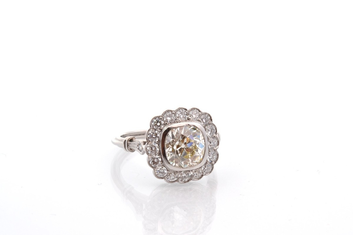 Bague diamant de 2,17cts NR/SI2 en platine-photo-3