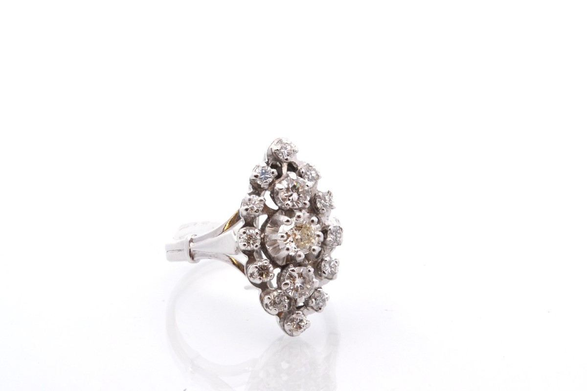 Vintage Diamond Ring In Gold And Platinum-photo-3