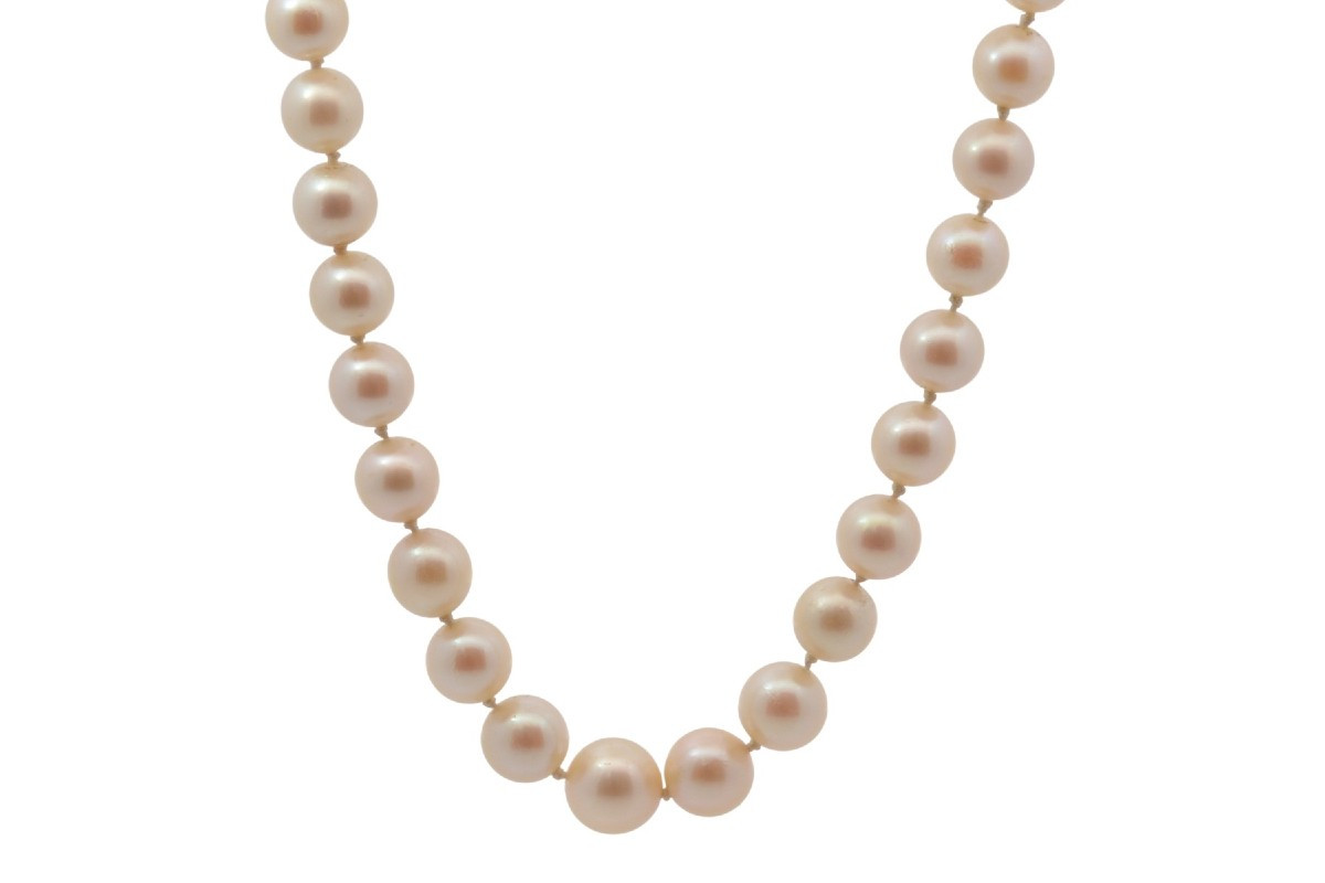 Collier perles de culture et or 18k