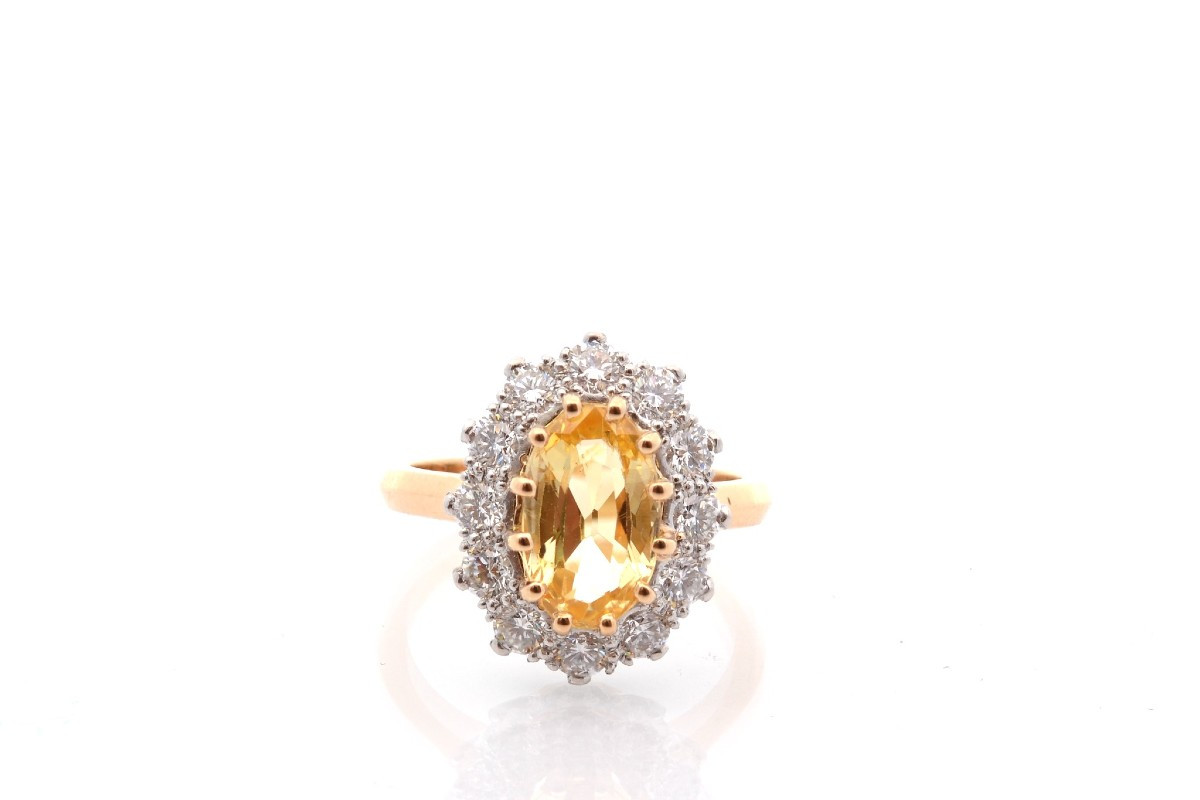 2.22ct Unheated Yellow Sapphire Ring-photo-2
