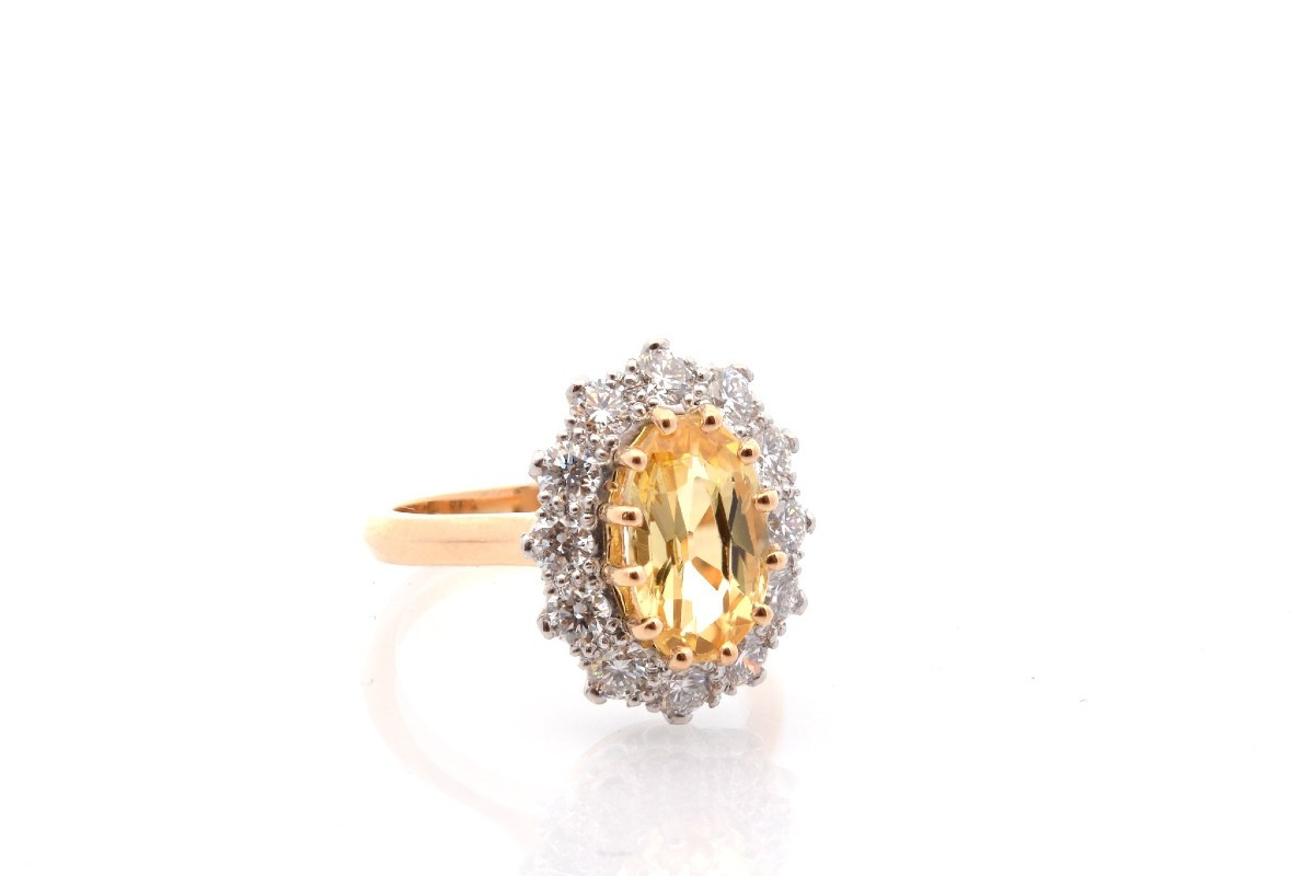 2.22ct Unheated Yellow Sapphire Ring-photo-3