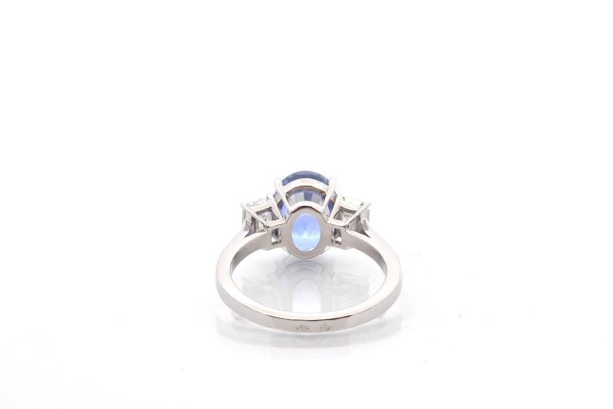 4.22ct Unheated Sapphire And Diamond Ring-photo-1