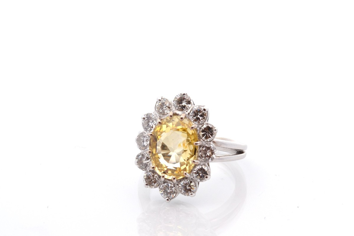 4.68ct Unheated Sapphire And Diamond Ring-photo-4