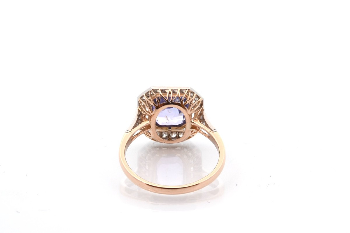 Bague saphir violet de 2,36cts et diamants-photo-1
