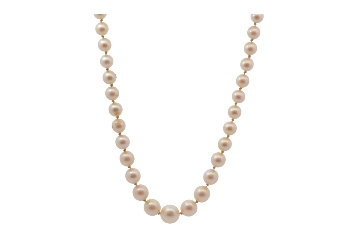 Collier or et perles de culture