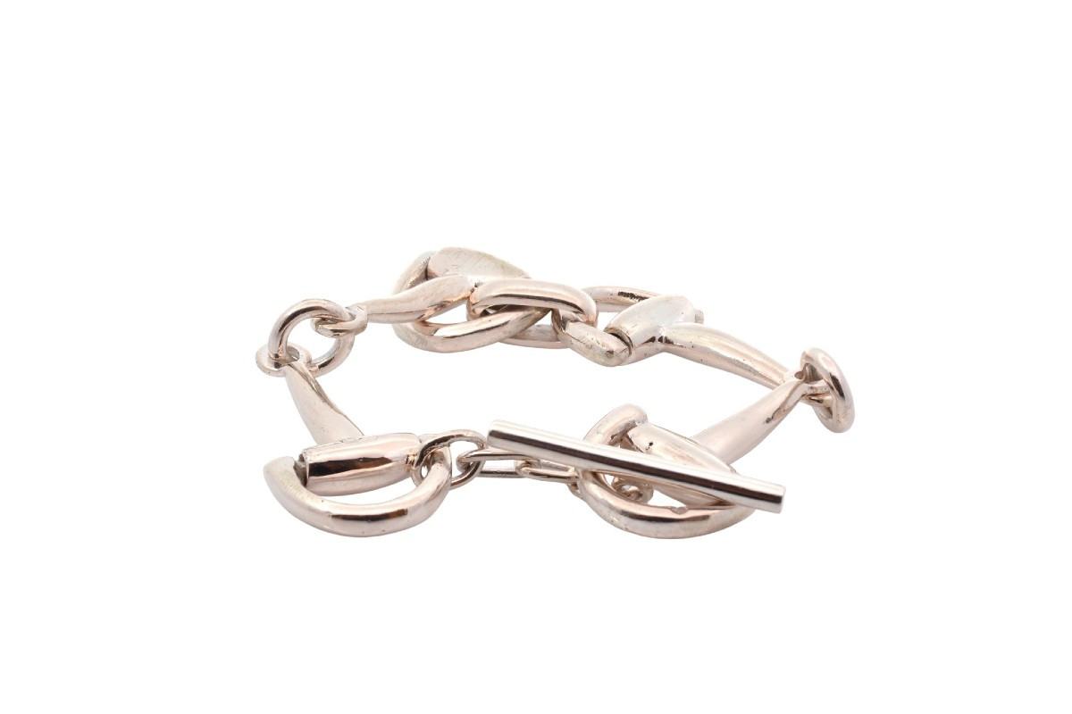 Silver Stirrup Bracelet-photo-3