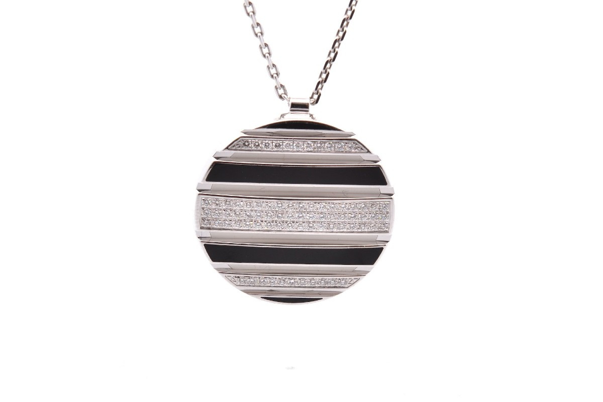 Collier Chaumet Class One diamants et émail-photo-2