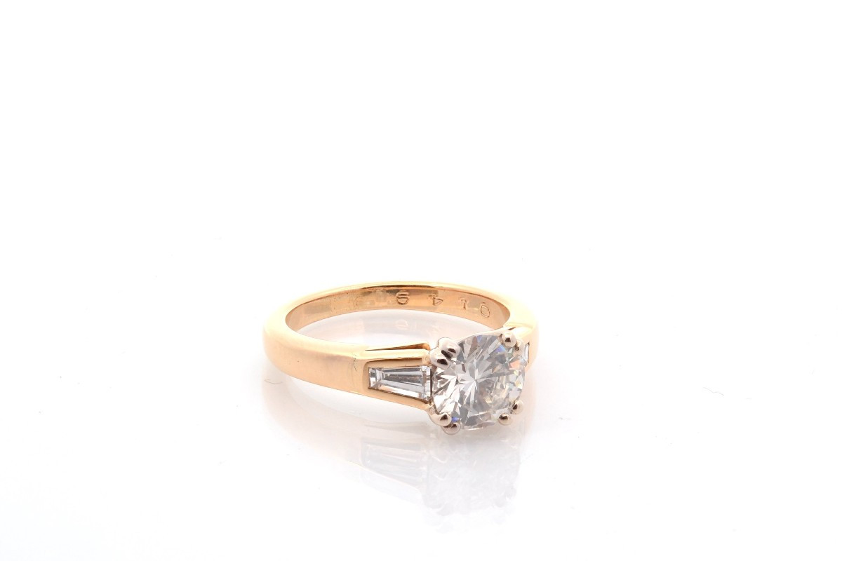Bague diamant de 1,23cts I/SI2 en or 18k-photo-3