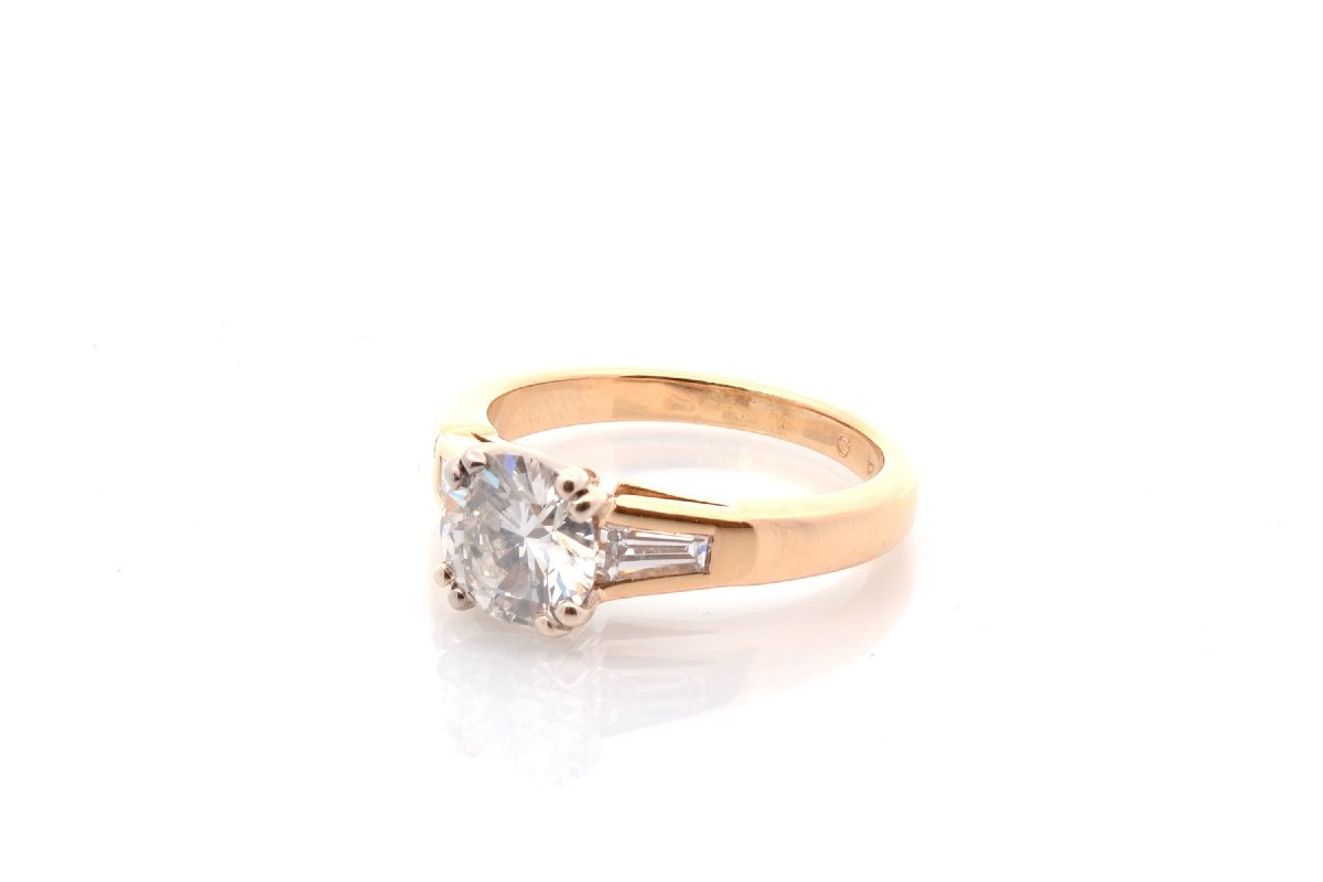 Bague diamant de 1,23cts I/SI2 en or 18k