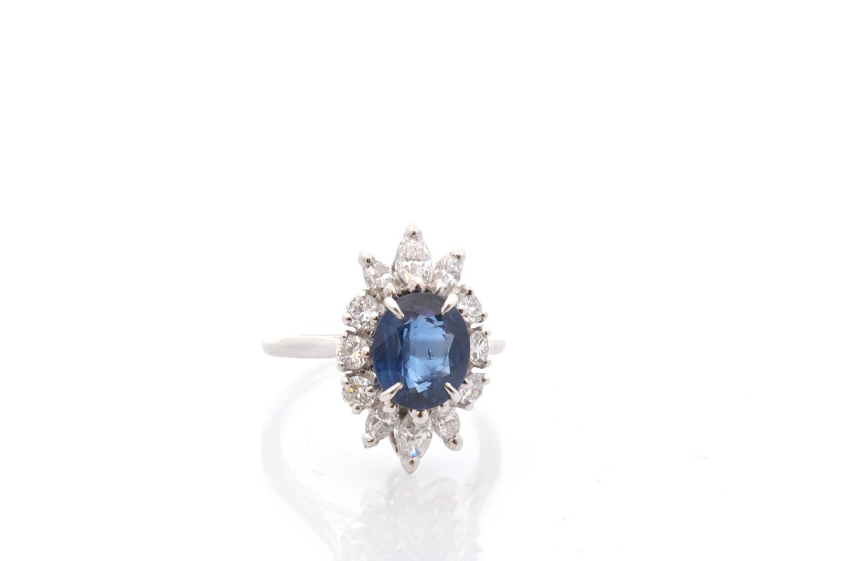 Vintage Sapphire And Diamond Ring-photo-3