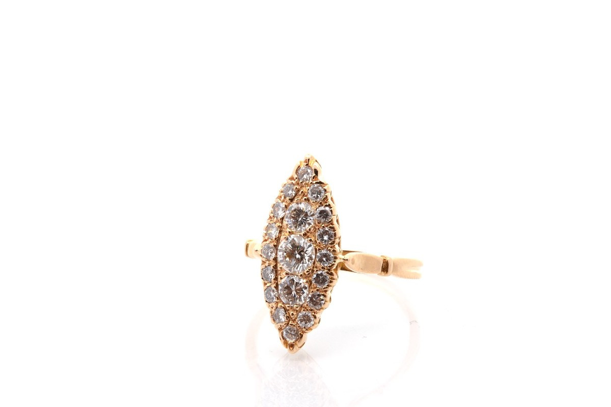 Bague diamants en or jaune 18k-photo-4