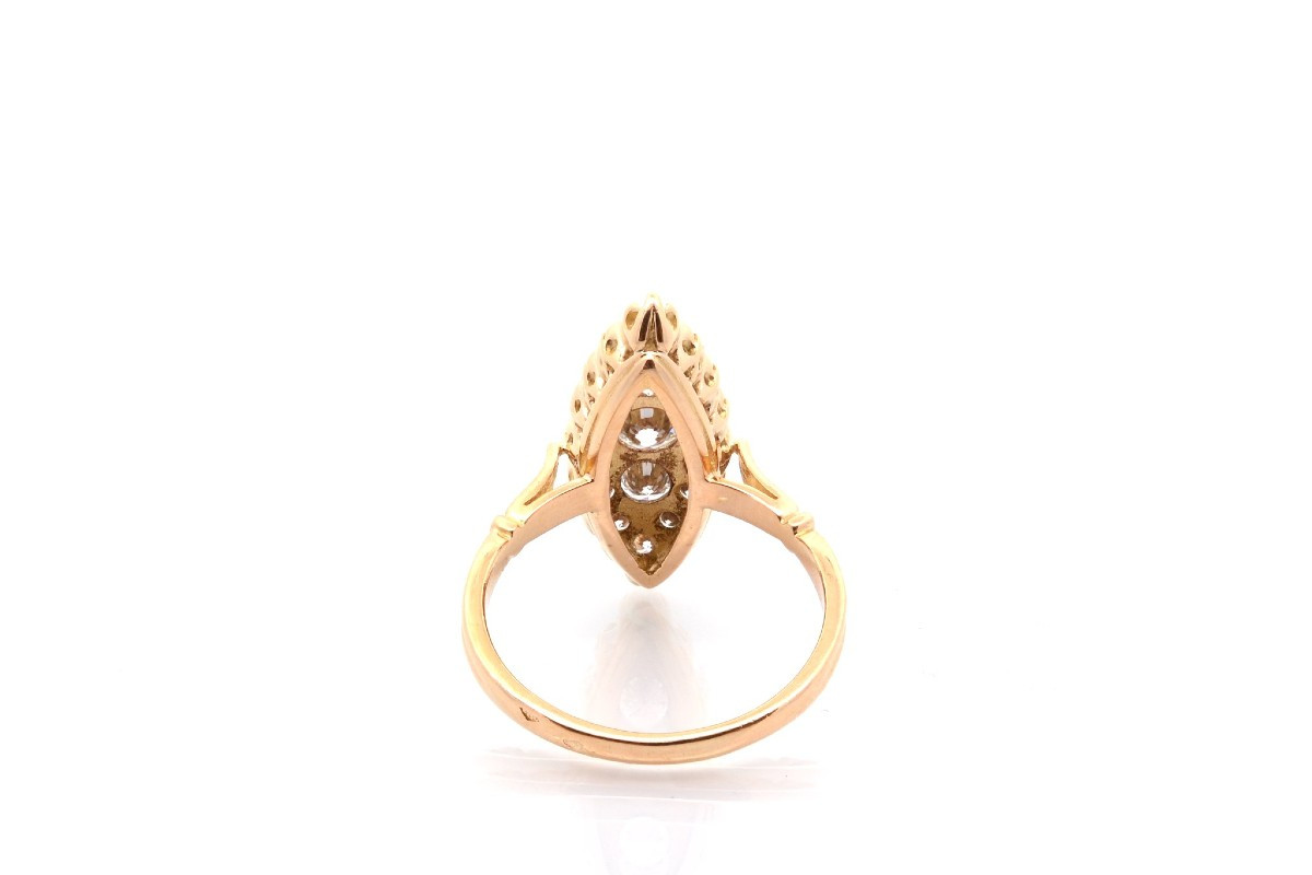 Bague diamants en or jaune 18k-photo-1