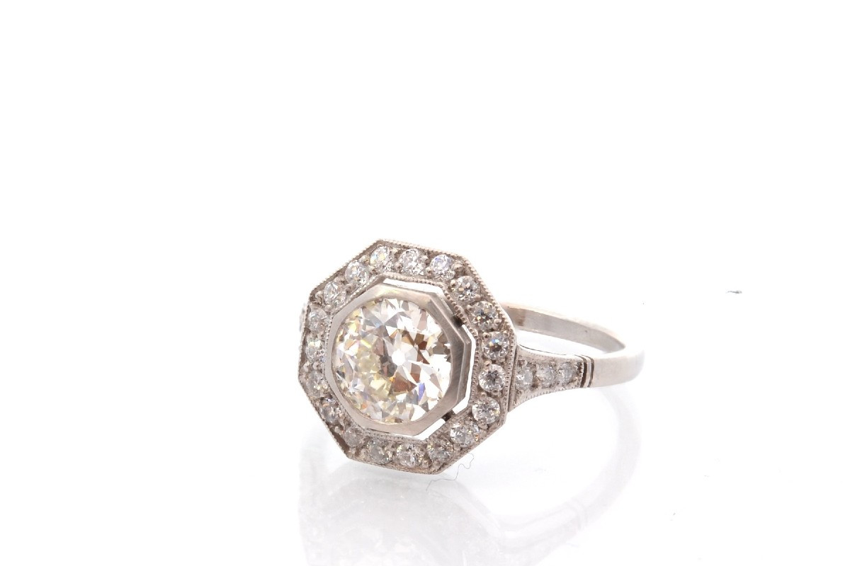 1.16ct K/vs2 Diamond Ring In Gold And Platinum