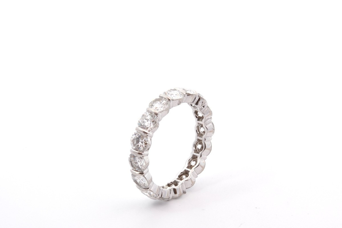 Gold And Platinum Diamond Wedding Band-photo-2