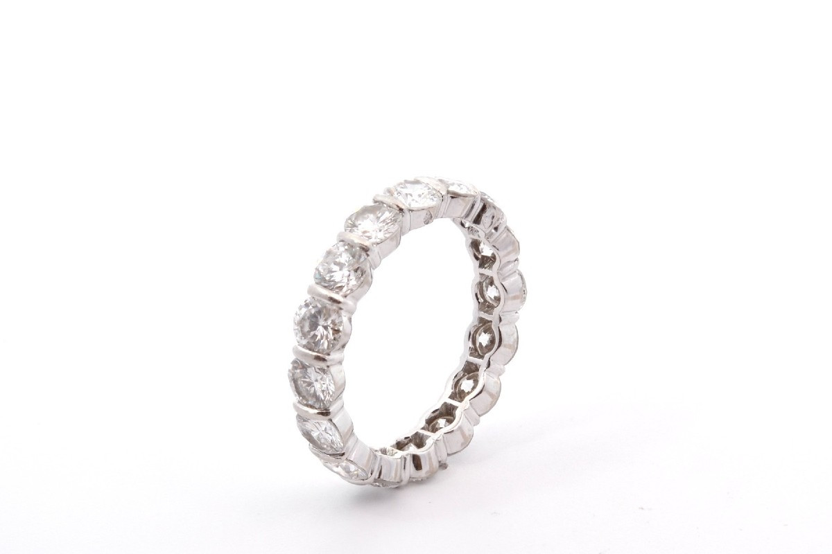 Gold And Platinum Diamond Wedding Band