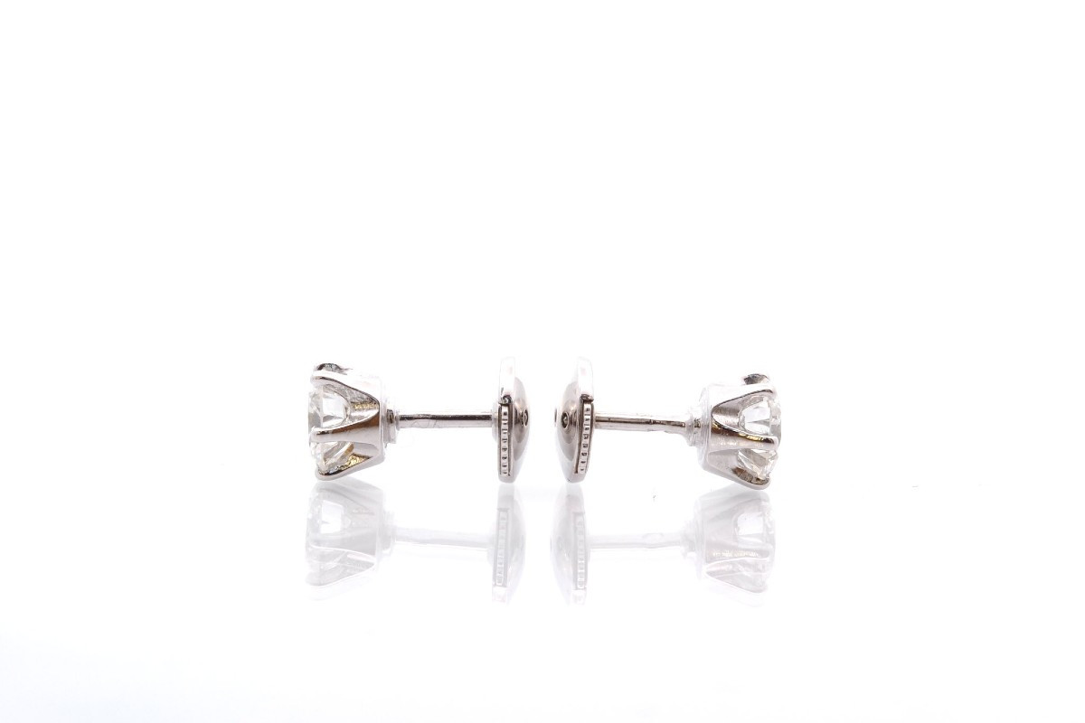 Puces d’oreilles diamants de 0,70ct-photo-3