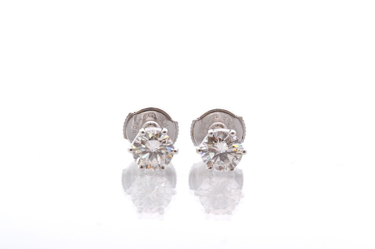 Puces d’oreilles diamants de 0,70ct