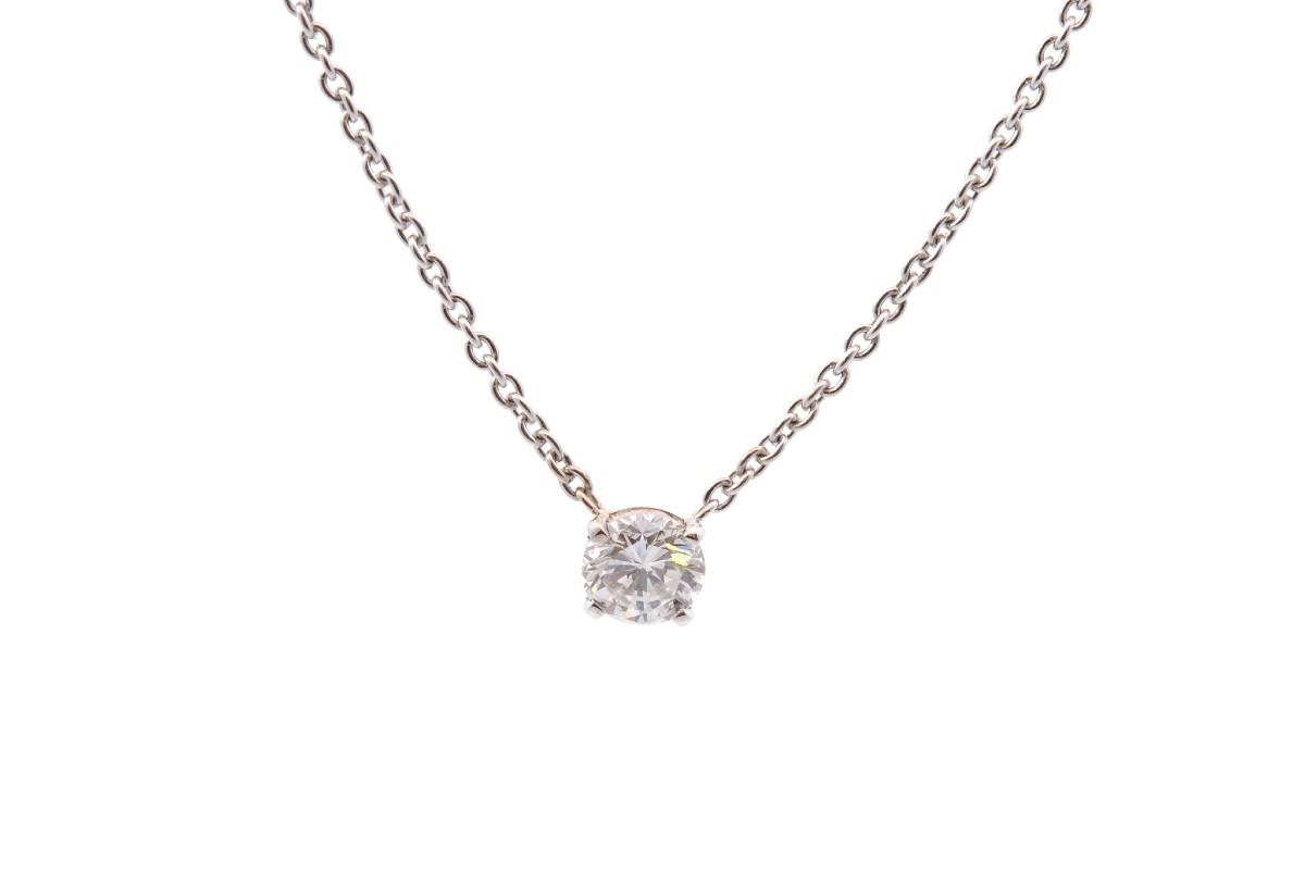 0.54ct Diamond Necklace In 18k Gold-photo-2