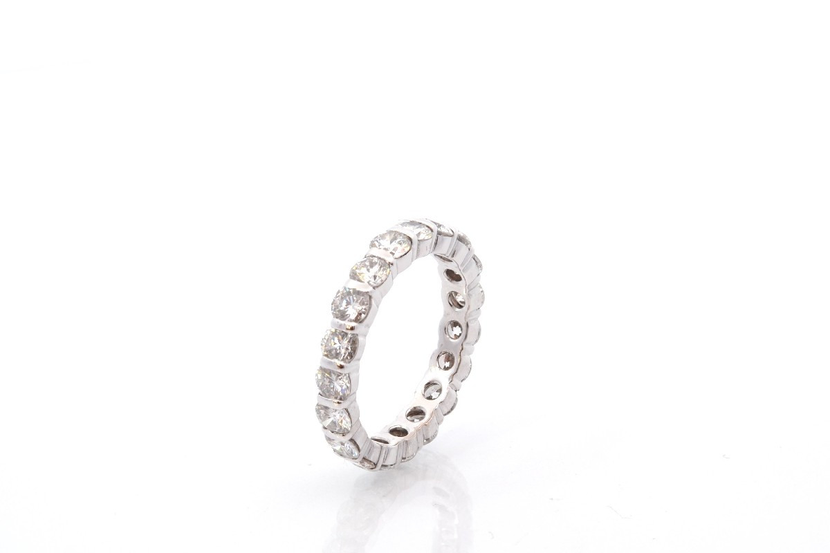 18k Gold Diamond Wedding Band-photo-2