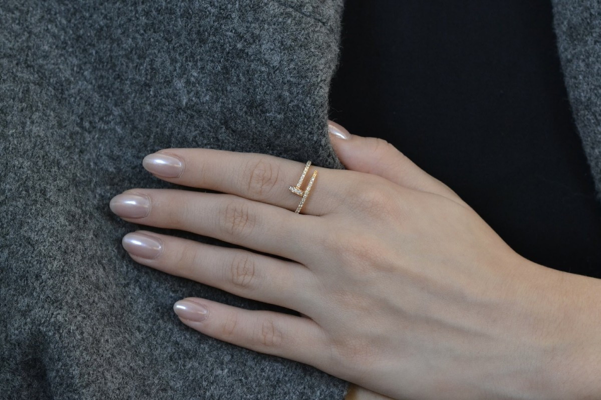 Bague Cartier Juste Un Clou diamants en or-photo-3