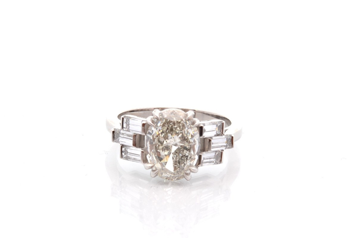 Bague diamant 2,03cts en platine-photo-2