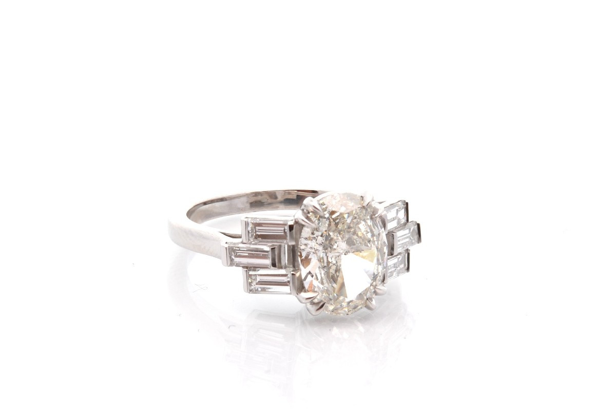 Bague diamant 2,03cts en platine-photo-3
