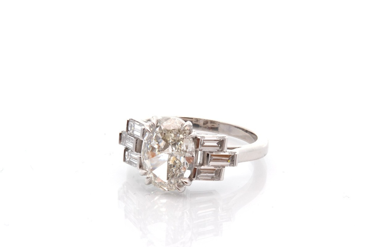 Bague diamant 2,03cts en platine-photo-4
