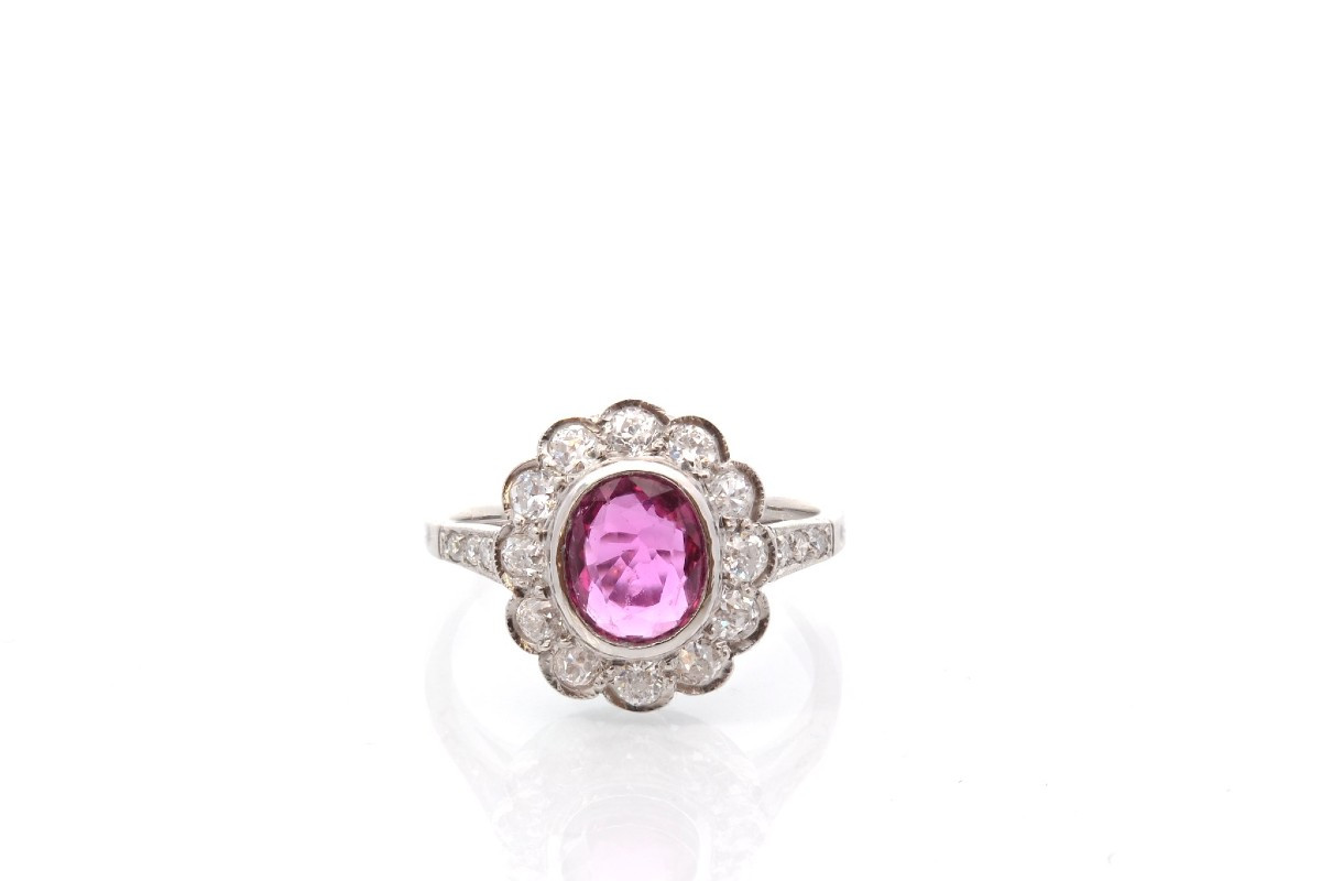 Bague d’occasion rubis et diamants-photo-2