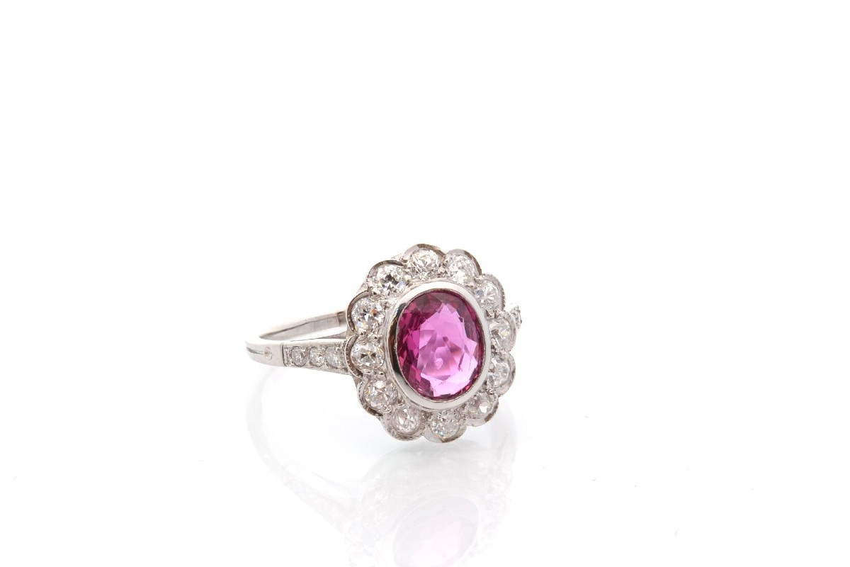 Bague d’occasion rubis et diamants-photo-3