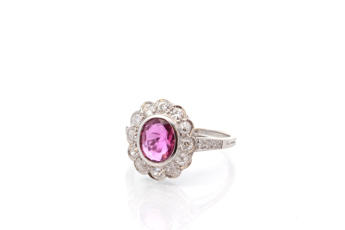 Bague d’occasion rubis et diamants-photo-4