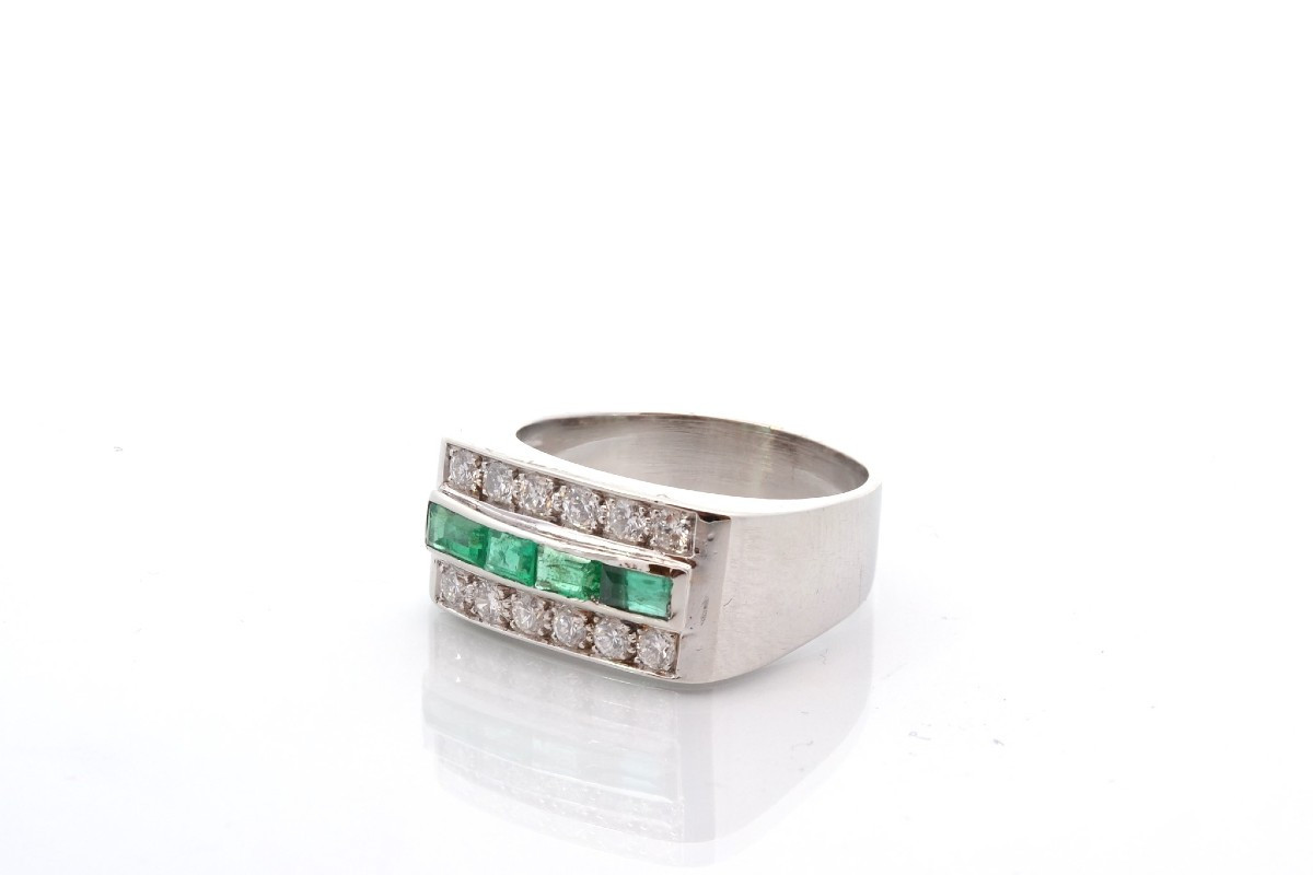 Vintage Emerald And Diamond Ring-photo-4