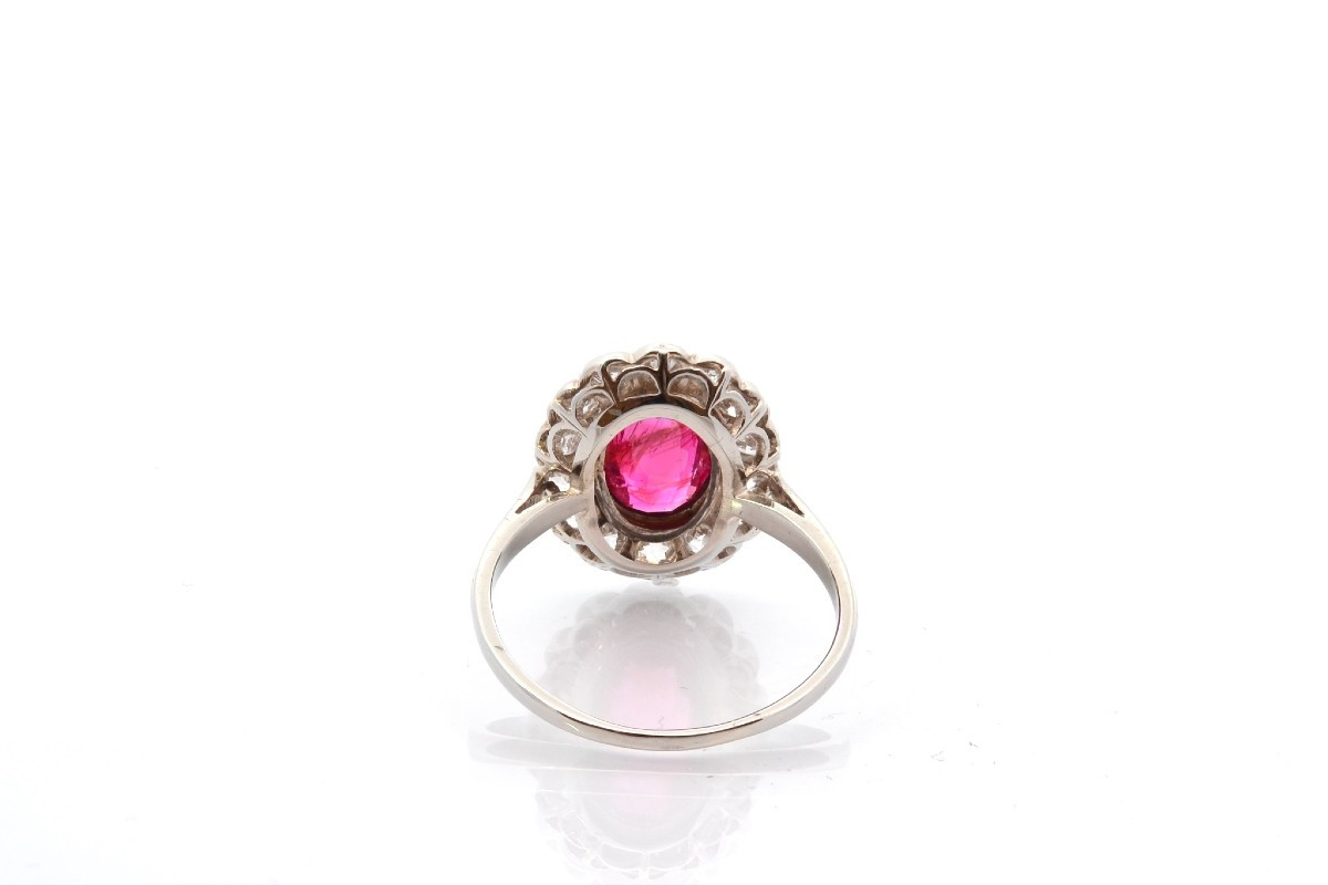 Antique Ring With Burmese Rubies And Diamonds-photo-1