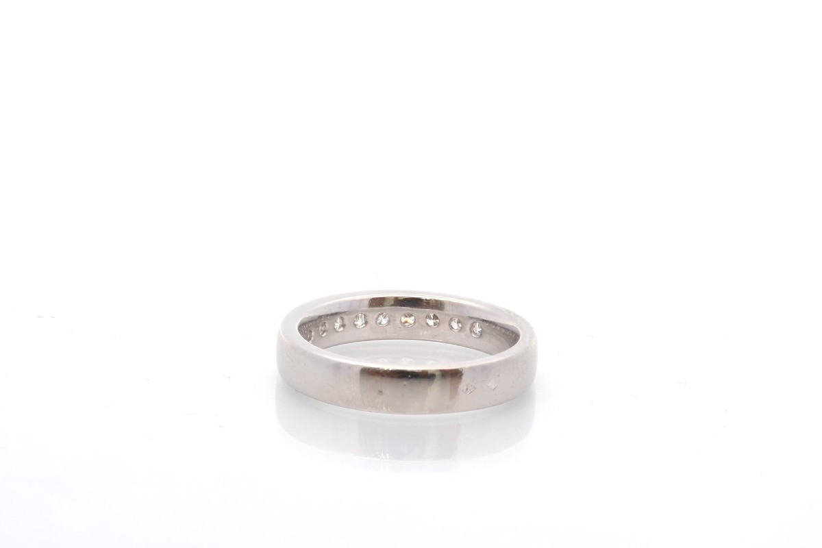 Demi alliance diamants en platine-photo-1