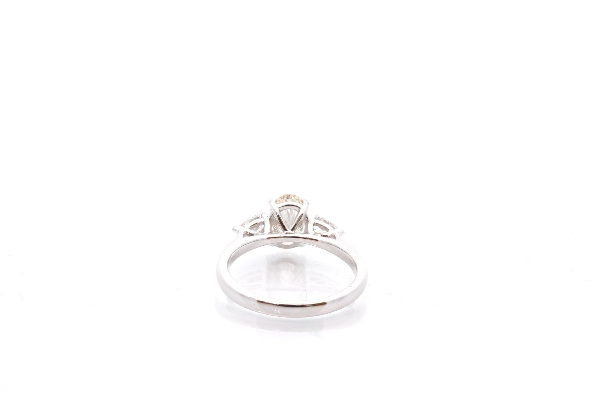 1.10cts J/si1 Diamond Ring In Platinum-photo-1