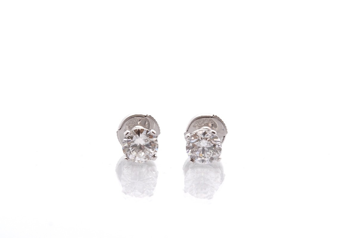 Boucles d’oreilles diamants en or 18k