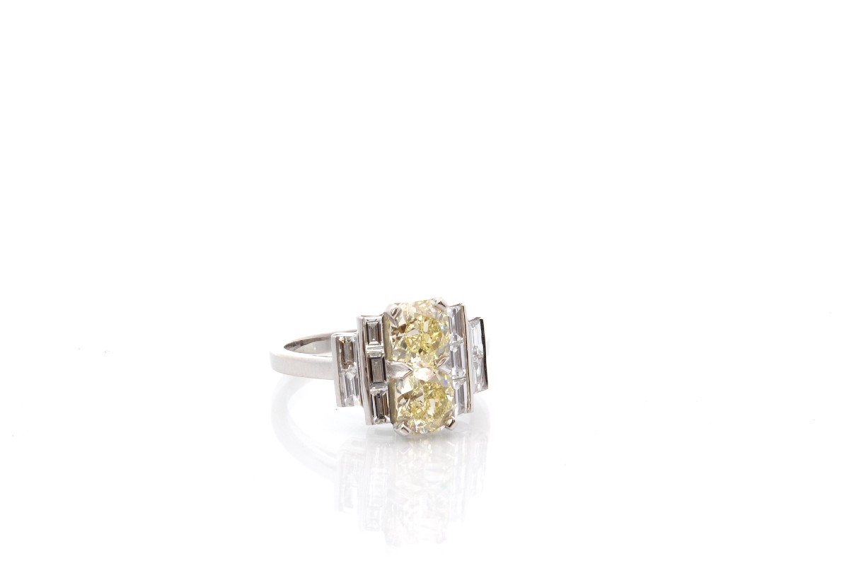 Bague en diamants jaunes Fancy Light-photo-3
