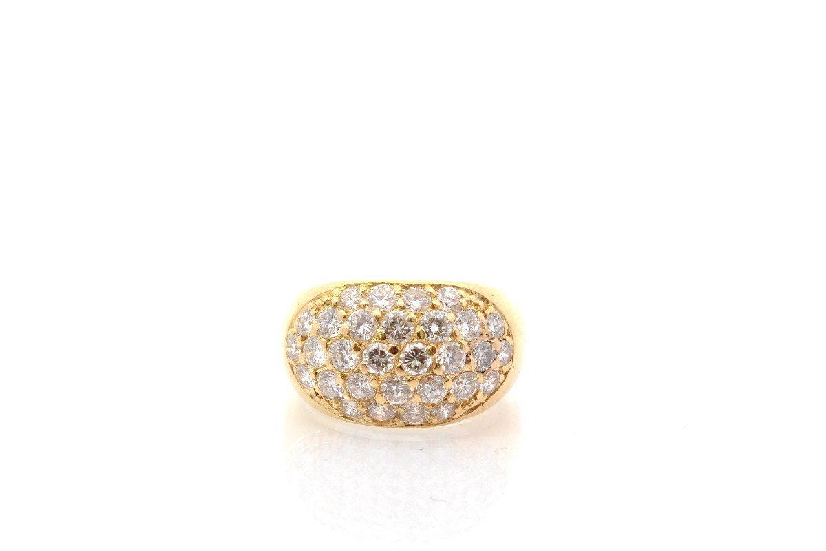 Bague jonc diamants en or 18k-photo-2