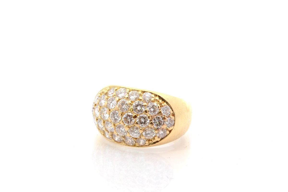 Bague jonc diamants en or 18k