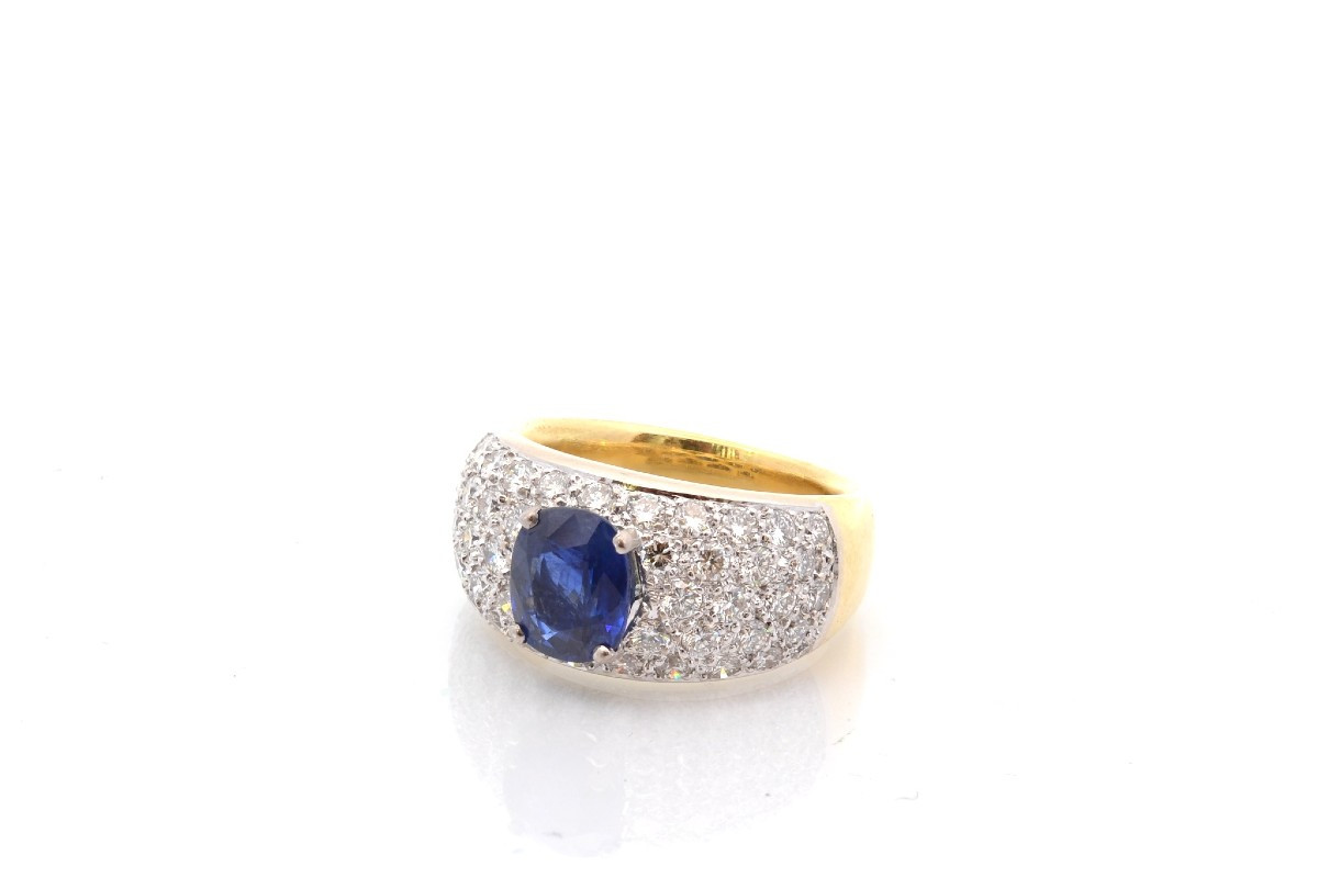 Bague saphir de 2,29cts et diamants-photo-4