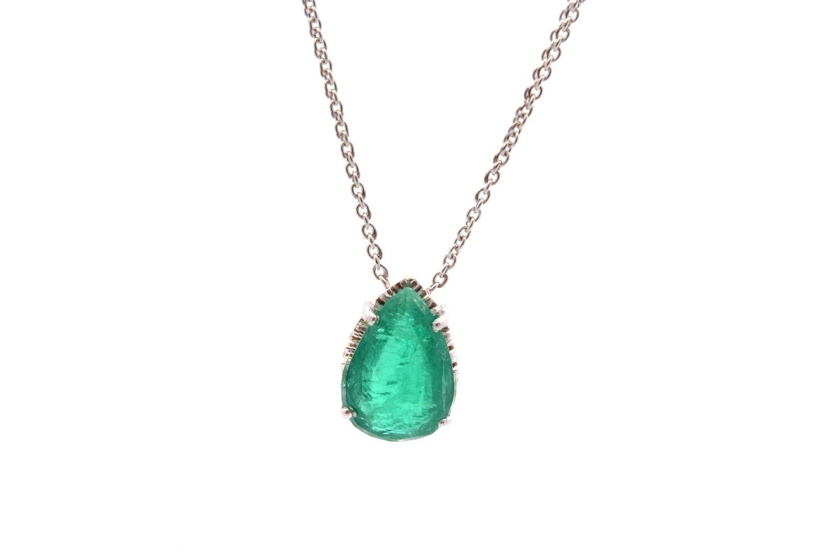 Collier émeraude de 4,70cts-photo-2