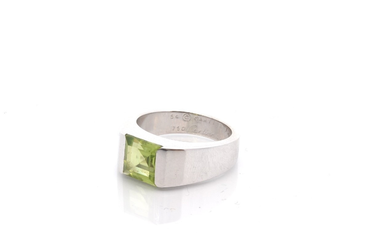 Bague Cartier peridot en or 18k
